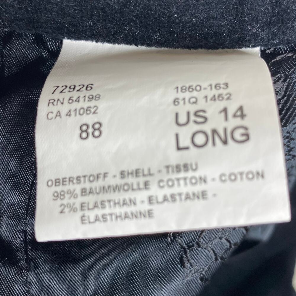 Sonia Bogner Womens Size 14 Long Tall Black Pants Cotton Stretch - Picture 8 of 9
